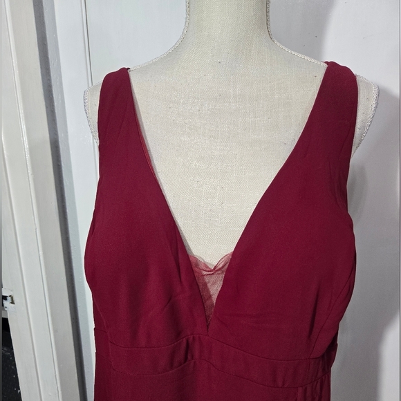 Ever PrettyPlus Size Sleeveless High Slit Formal Chiffon Dress NWT Sz 26 - Picture 9 of 14